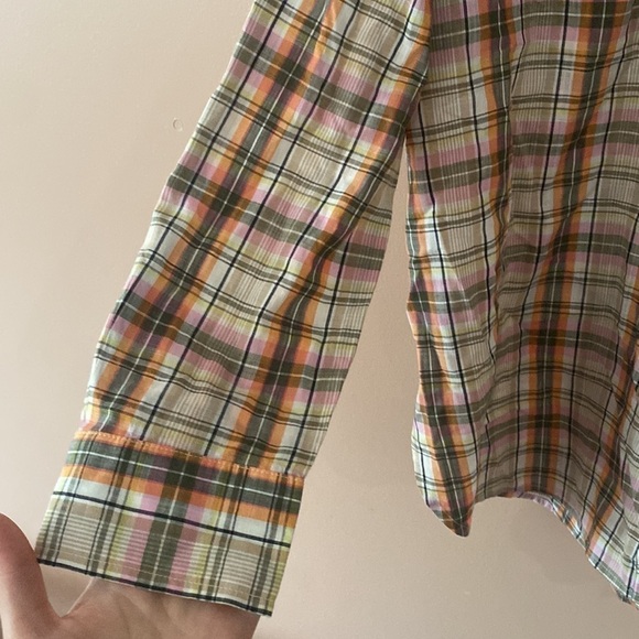 Loft lightweight cotton plaid top - Picture 3 of 6